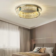 Люстра подвесная CENNET 40*12 золотой, хрусталь, металл, LED.