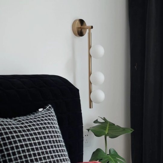 Настенный светильник, Бра, JOSHUA 12*55 бронза, металл, стекло, G9.