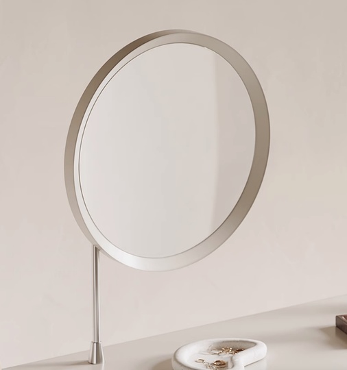 Туалетный столик Seuler, кремовый цвет, с пуфиком и зеркалом, 120х40х75 см, итальянский стиль.