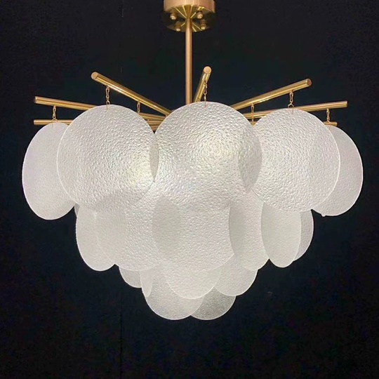 Люстра подвесная, медный, ПММА, LUXURIOUS 86*60, металл, E14.