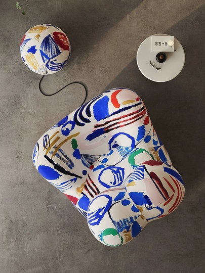 Дизайнерское кресло с мячиком Serie Up Mix, смешанный цвет, 105х117х95 см