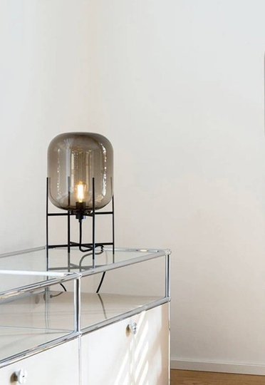 Настольная лампа CHAD 37*86, дымчато-серый, металл, Е21.