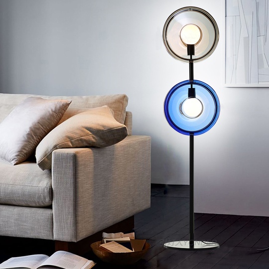 Напольный светильник синий с черным Bomma Orbital, E27, 10 Вт