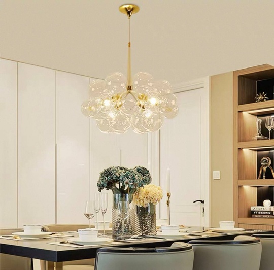 Люстра подвесная, белый, стекло, ABEY 50*65, металл, Е27