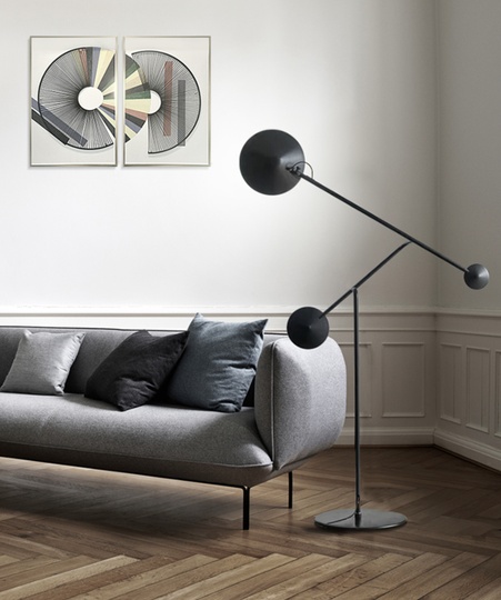 Напольный светильник черный CINETIQUE LIGNE ROSET, LED, 12 Вт