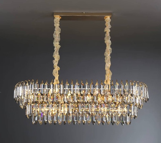 Люстра подвесная ERGE 100*30 дымчатый, стекло, металл, Е14.