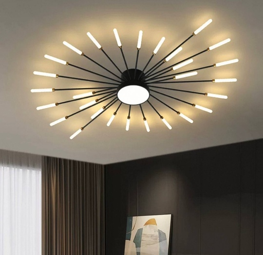 Люстра черная Aviorda, металл, 105*7 см, светодиодная, LED