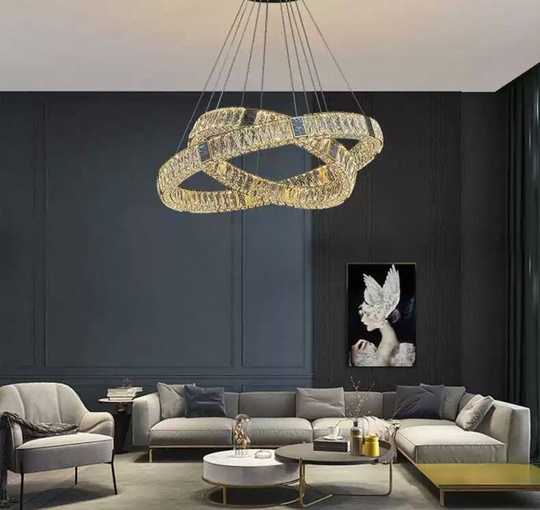 Люстра подвесная CAGLA 80*150 бронза, кристалл, металл, LED.