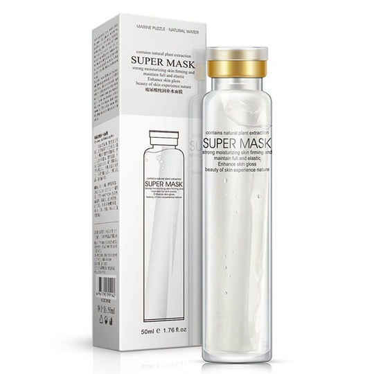 Увлажняющая маска с экстрактом розы в ампуле Super mask