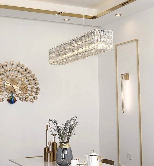 Люстра золотая Elypse, металл, 65*17 см, подвесная, E14