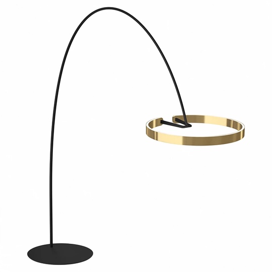 Торшер, латунь, черный, Anterra 220*200, LED, металл, ПММА