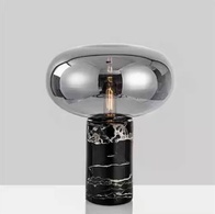 Настольная лампа ODA 32*38, дымчатый, камень