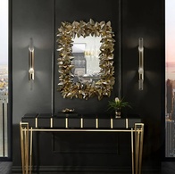 Настенный светильник, Бра, KEITH 80*75 бронза, металл, стекло, G9.