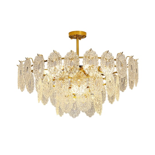 Люстра подвесная, медь, кристалл, GULUM 80*35, металл, Е14.