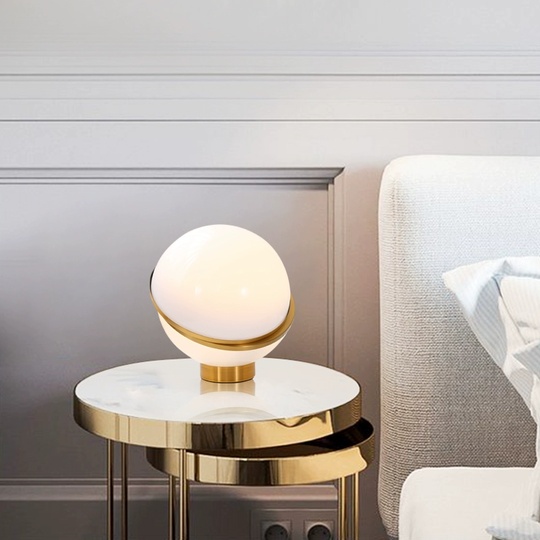 Настольная лампа CARL 38*38,  бронза, металл.