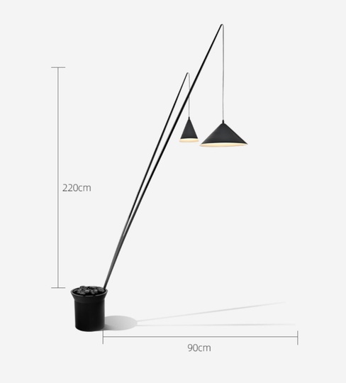 Напольный светильник MAI HE MAI черный North Vibia, E27, 10 Вт