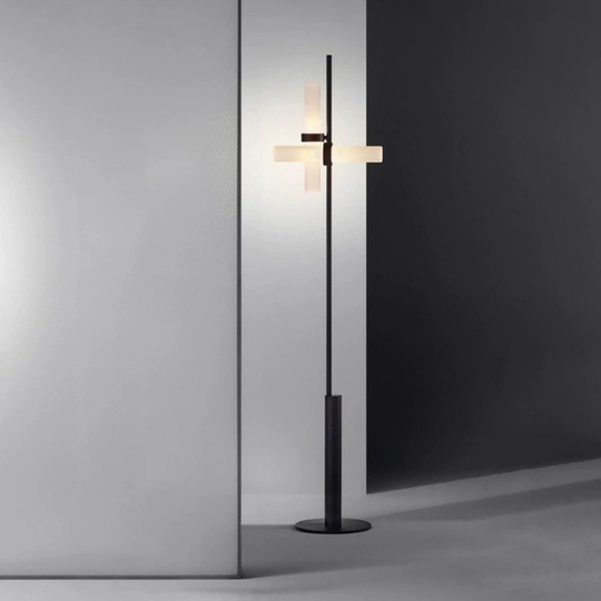 Торшер черный Oriqust, 28*28*170 см, LED, кнопка, металл, 10 Вт