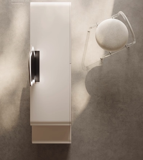 Туалетный стол кремовый Lotaringa в итальянском стиле, 100*74*40 см, массив дерева, 5 ящик