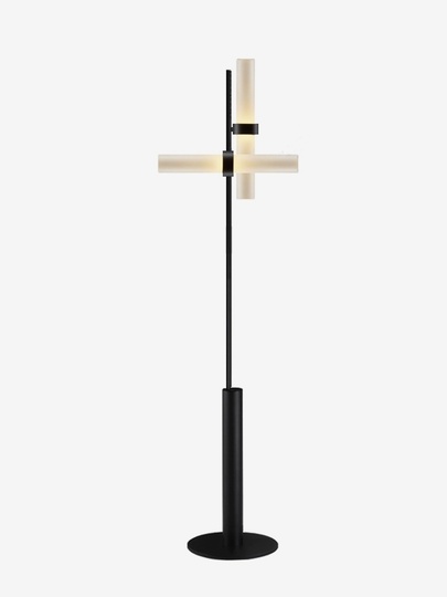 Торшер черный Oriqust, 28*28*170 см, LED, кнопка, металл, 10 Вт