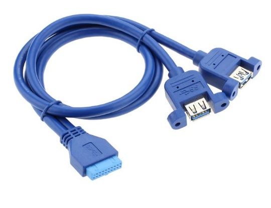 Кабель  20Pin USB3.0 - 2 AF (0.5 м)