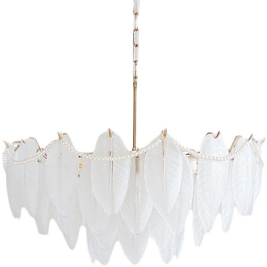 Люстра подвесная EZEL 80*37 золото, стекло, металл, Е14.