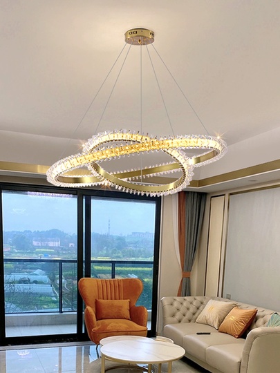 Люстра подвесная, медь, ПММА, AD 60*100, металл, LED