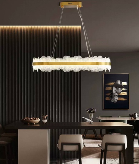 Люстра подвесная, медный, стекло, ARTISTIC 100*15, металл, LED.