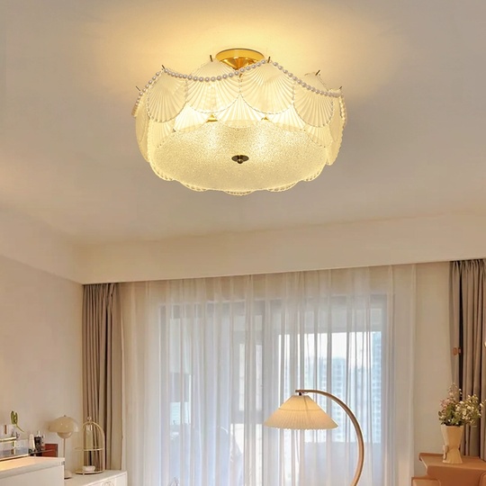 Люстра подвесная, медный, стекло, AGNESS 40*21, металл, E14.