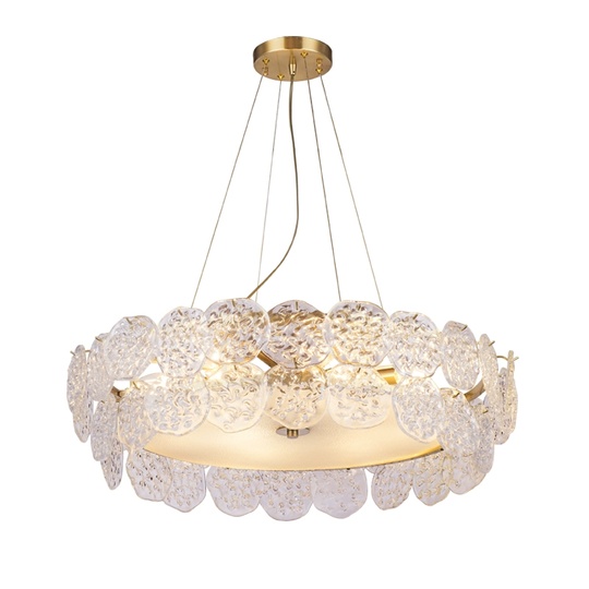 Люстра подвесная медная Ola, металл, трос 100 см, 45*35 см, Е14