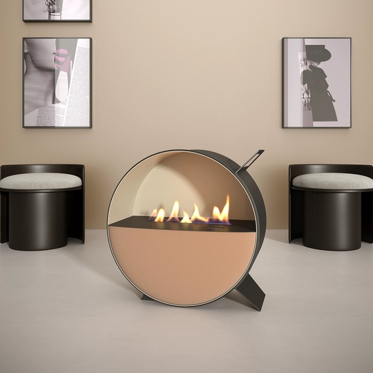 Камин напольный, жидкостный, черный, 80*80 см