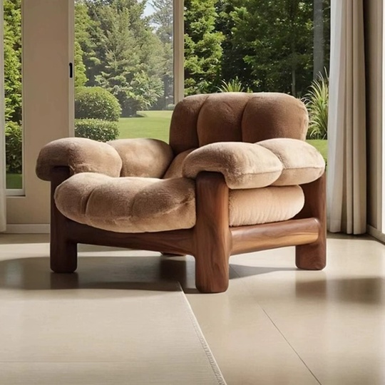 Кресло одноместное Mayer, темный орех, массив дерева, 95*92*85 см