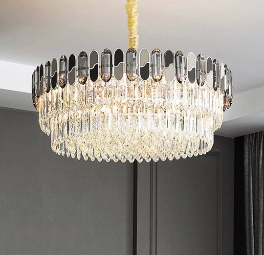 Люстра подвесная, дымчатый, медный, стекло, AYHAN 45*28, металл, E14.