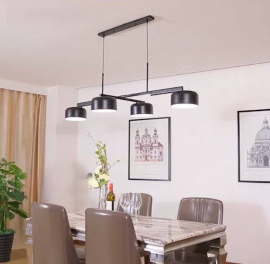 Люстра черная Altrexo, металл, 139*10 см, Е27