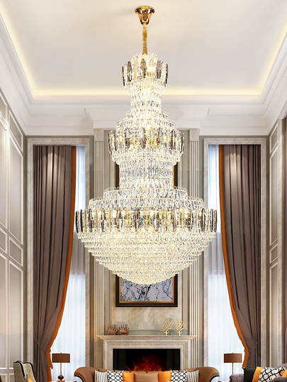 Люстра подвесная, золото, кристалл, PATTION 120*190 металл, E14.