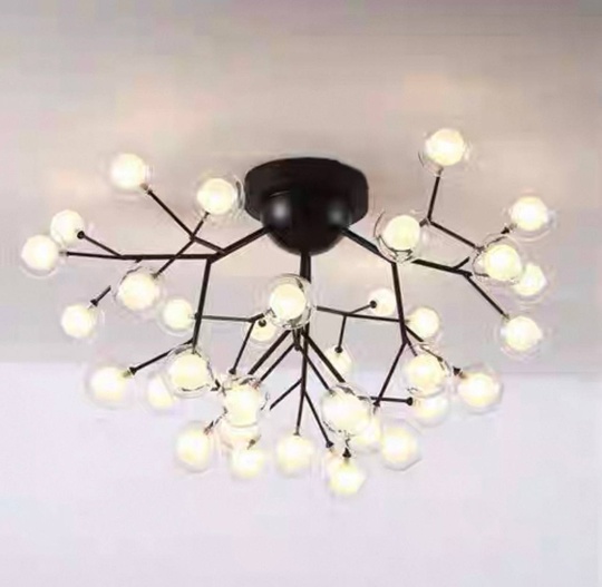 Люстра черная Elivor, металл, стекло, 59*33 см, G4