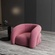 Розовое кресло мягкое из ворсовой ткани, 88х84х70