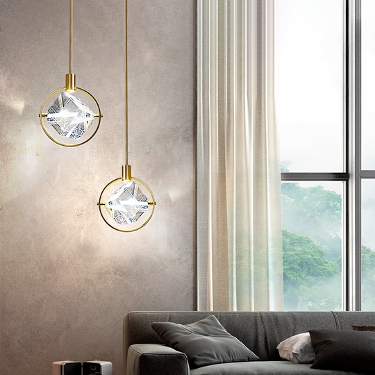 Подвесной светильник MAI HE MAI медный кристалл, 20*24,5 см. CRYSTAL HALO - медный светильник, LED, 5 Вт