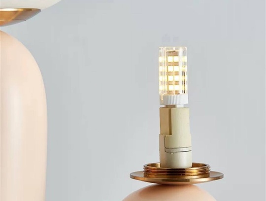 Настольная лампа NOVA 28*48, розовый, смола