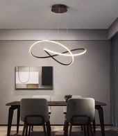 Люстра подвесная, черный, ПММА, JOSEPH BLACK 60*120, металл, LED