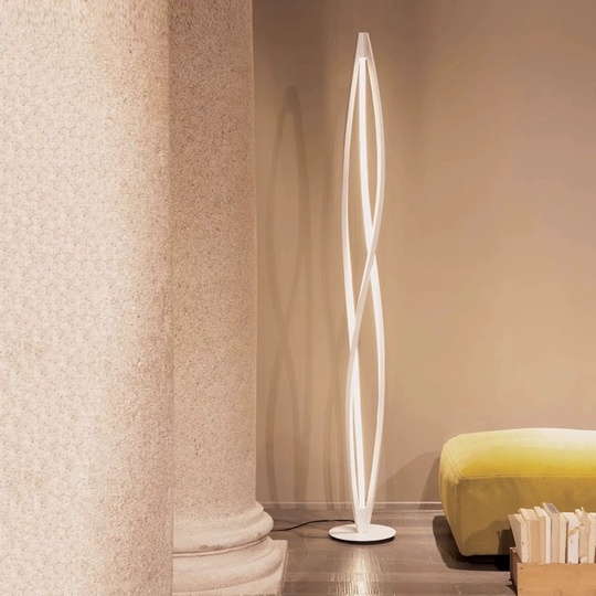 Торшер белый Zenere white 18*18*120 см, LED, ПММА, 14 Вт