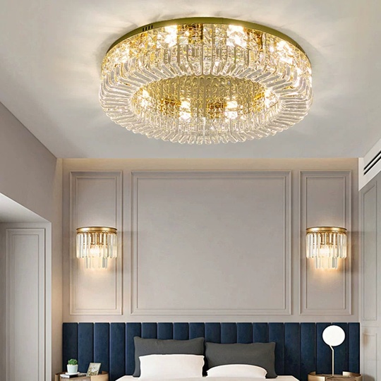 Люстра подвесная, золотой, кристалл, SOPHISTICATED 80*18, металл, LED.