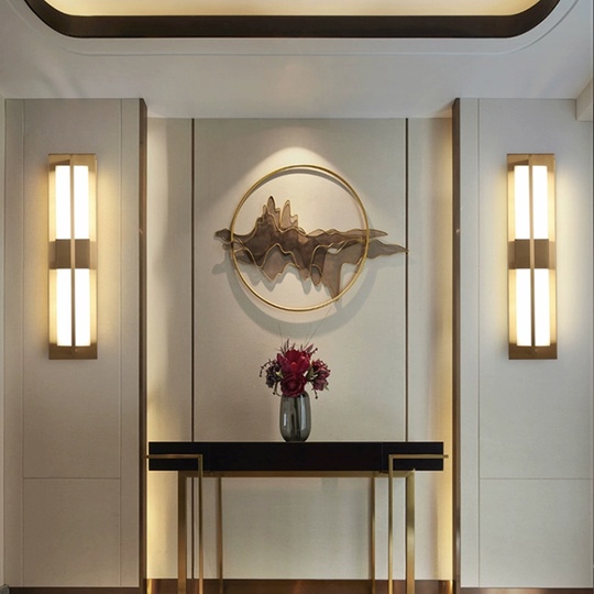 Настенный светильник NURAH, Бра, 12*80, медный, медь, мрамор, LED.