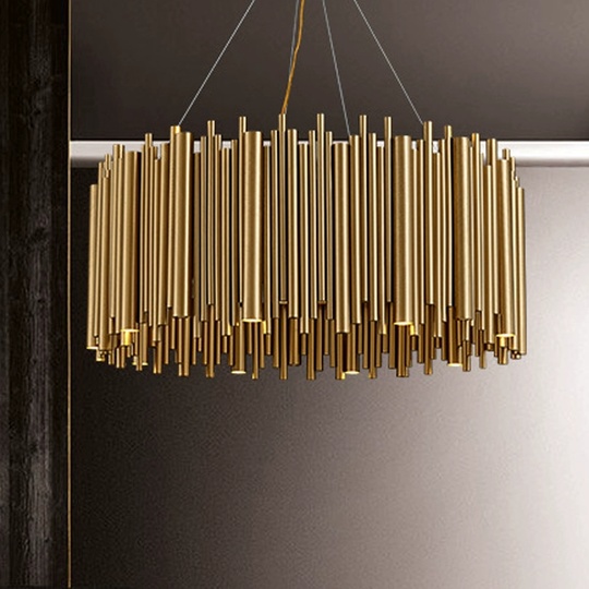 Люстра подвесная, бронза, металл, UNA 80*35, металл, G9.