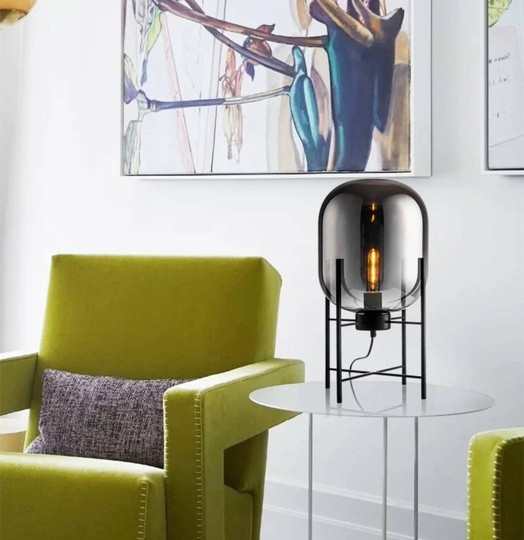 Настольная лампа CHAD 26*45, дымчато-серый, металл, Е21.