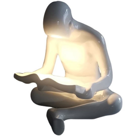 Торшер человек. Напольный светильник белый. Дизайнерский торшер Reader, LED, 7 Вт