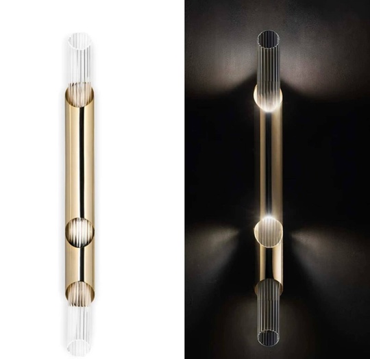 Настенный светильник, Бра, KEITH 80*108 бронза, металл, стекло, G9.