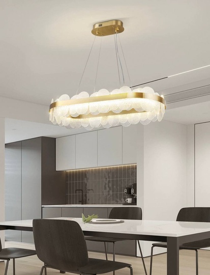 Люстра подвесная, медный, стекло, ARTISTIC 100*15, металл, LED.