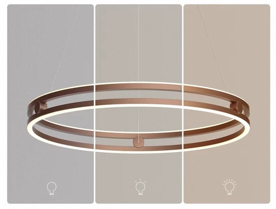 Светильник подвесной бронзовый Elythrix, металл, трос 120 см, 60*7.5 см, LED