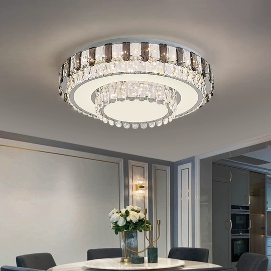 Потолочный светильник, хром, кристалл, MINDY 50*20 металл, LED.