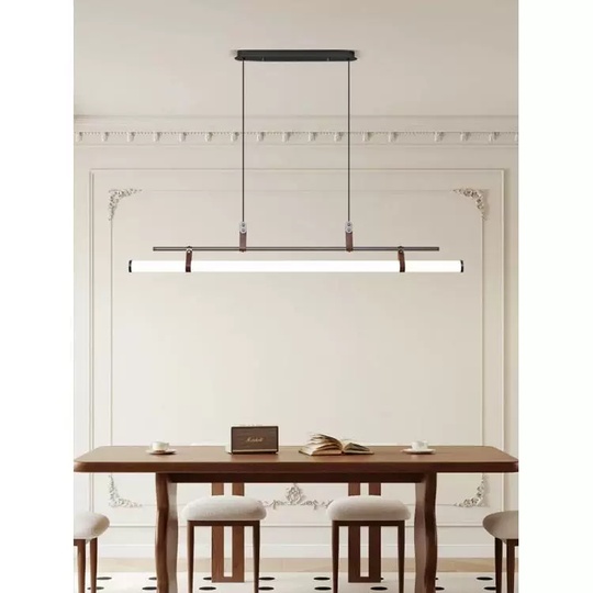 Люстра черная Elyvra, металл, 115*18 см, светодиодная, LED